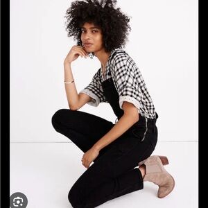Madewell Black Denim Overalls